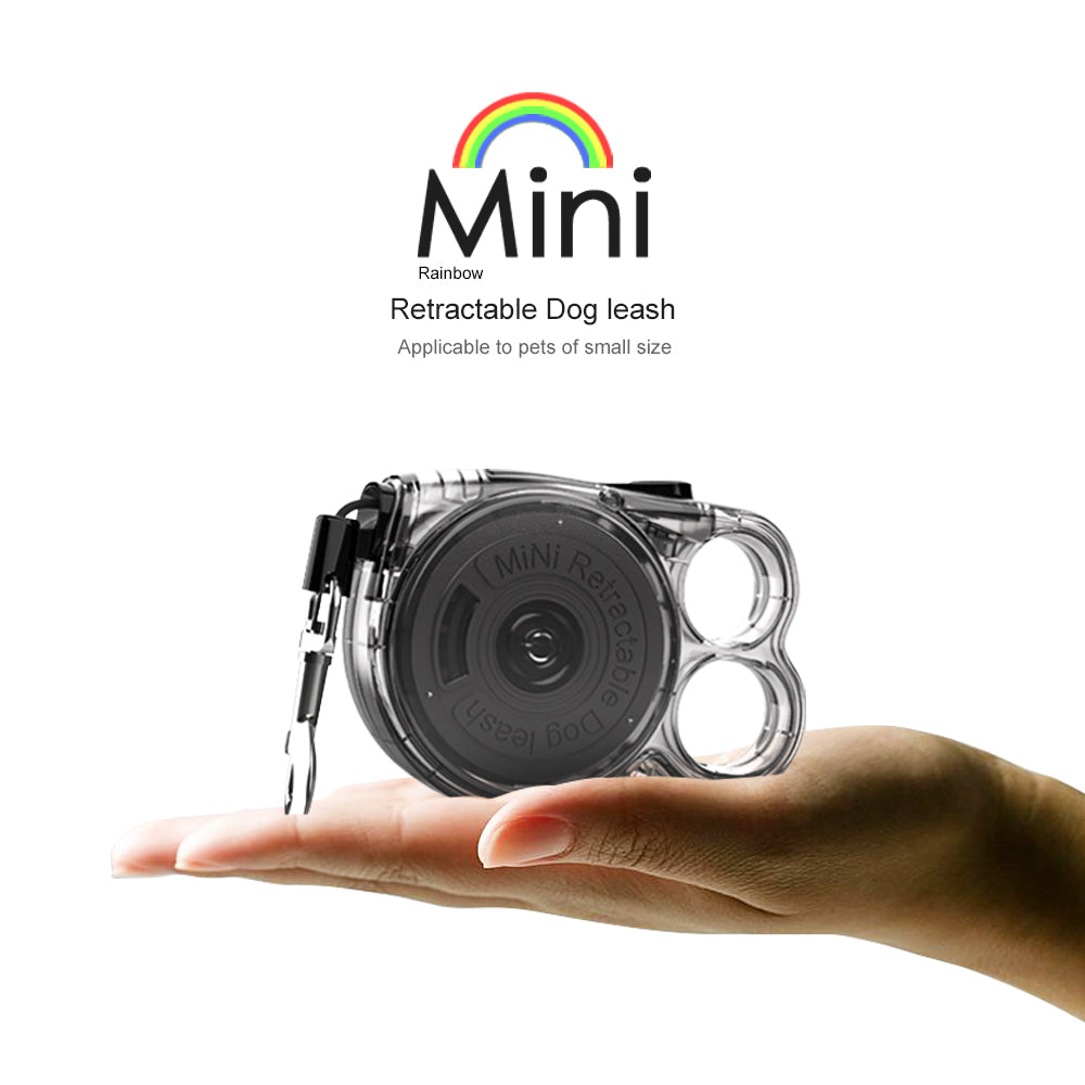 Mini Rainbow Retractable Dog leash Applicable to pets of small size
