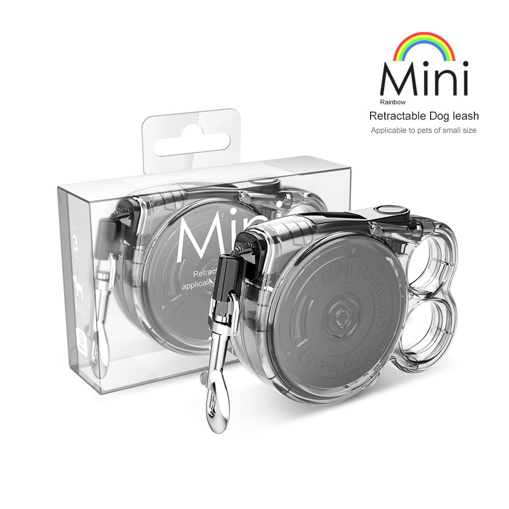 Mini Rainbow Retractable Dog leash Applicable to pets of small size
